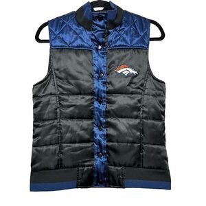 2/$30 NFL Denver Broncos Puffer Vest Womens Size Medium Football Sports Fan